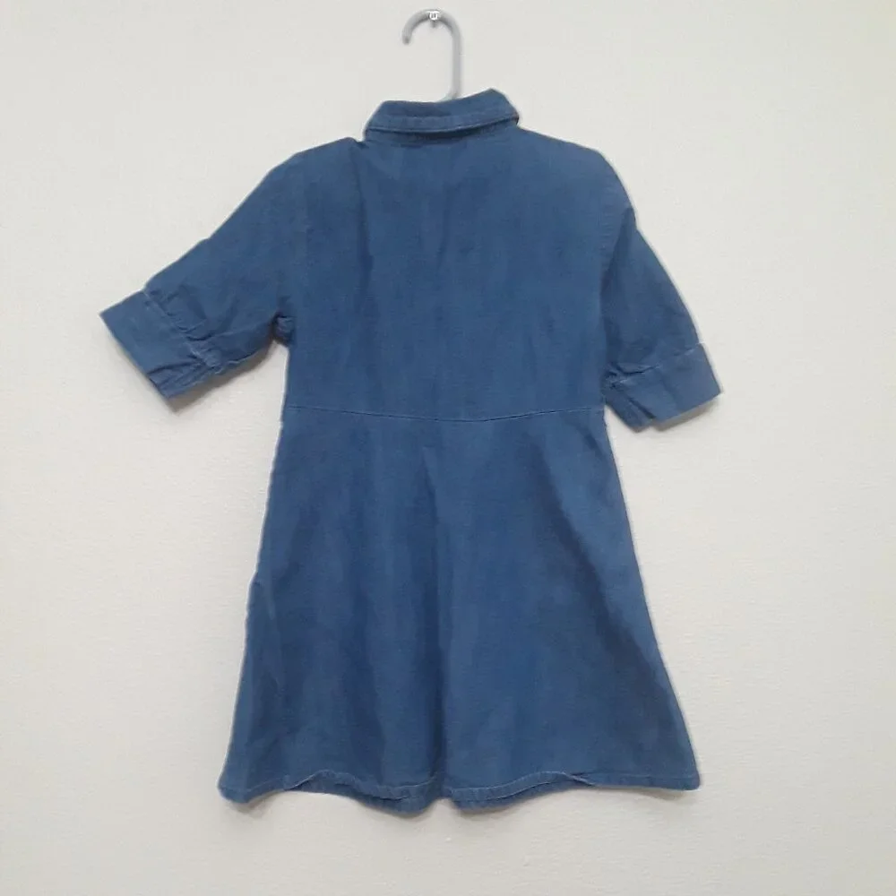 Blue Denim Button-Up Dress